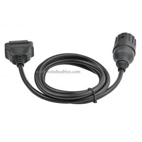  1.5M/5FT 10 Pin to 16 Pin OBD2 Adapter Diagnostic Extension Cable for ICOMD D Module Motorcycle Cable