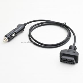 Auto Car OBD2 Vehicle ECU Emergency Power Cable,1M Car Memory Saver Cigarette Lighter for 12V DC Power Supply Black