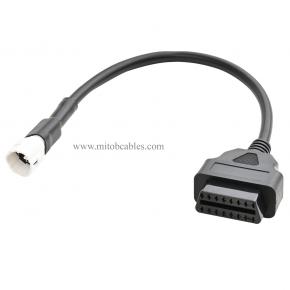  Motorcycle 3 Pin Diagnostic Cable, OBD 16 Pin to 3 Pin Diagnostic Scanner Adapter Compatible with Ya-maha