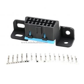 16 Pin OBD Female Replacement Wire Sockets Connector OBDII Car Auto Adapter J1962 OBD 2 Plug Shell Kit Fit for Specific Vehicle