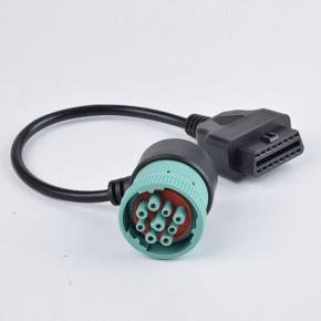 For Cummins Diagnostic Cable Plug Inspection Cable 9pin Connection Cable to OBD 16pin Connection Cable J1939