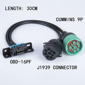 For Cummins Diagnostic Cable Inspection Cable Plug 9 Pin Connector J1939-9PIN Connector