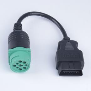 For DB15Pin Connection Cable Cummins 9 Pin Adapter Cable 6PIN Truck Engine Diagnostic Cable