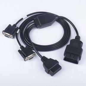 OBB2 male connector to 2 DB9 a OBD female connector empire ev electronic water pump special connection cable
