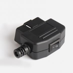 Automotive OBD2 16-pin male connector OBD housing with plug+shell+SR+open key+screws