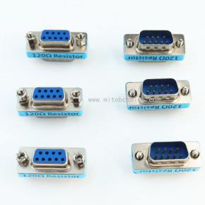 YPP 6-Pack RS323 Serial DB9 Male to Female Connector Adatper CAN Bus Terminal Resistance Terminator with 120ohm Resistance