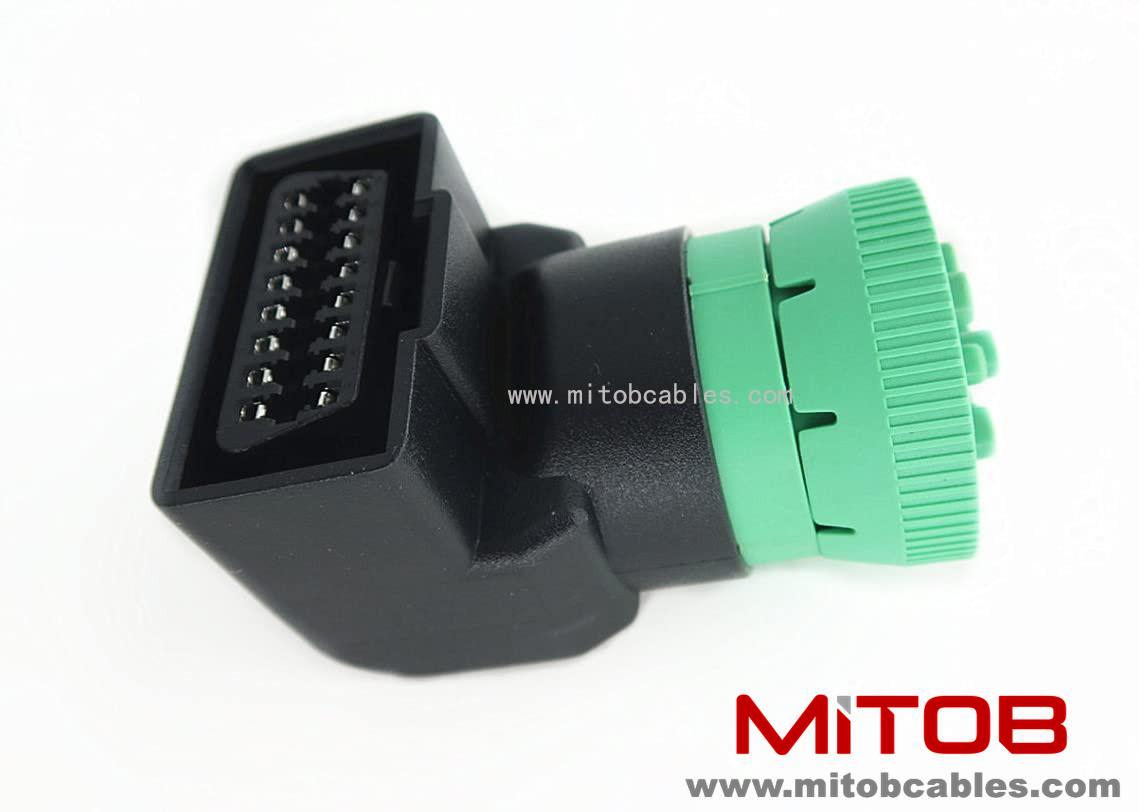 WBLD Right Angle J1939 Male to OBD2 Female Adapter